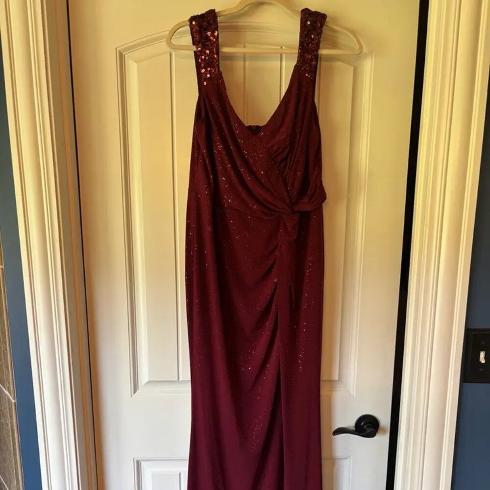 Burgundy formal dress